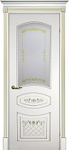 Дверь Текона Смальта-Деко 05 RAL 9003 патина золото стекло